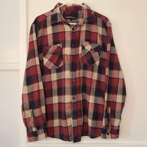 Molokai Surf Men's Flannel Plaid Button Up Shirt Size XL